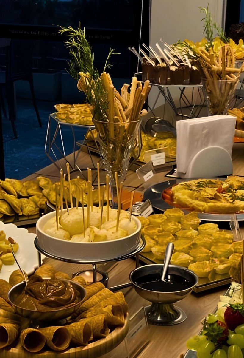 Detalhes de jantar servido pela Aipim na Manteiga